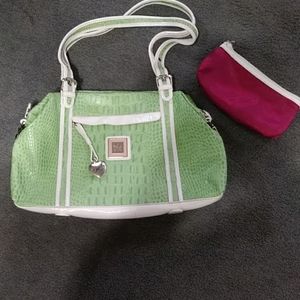 Sharif Mint green designer purse.
